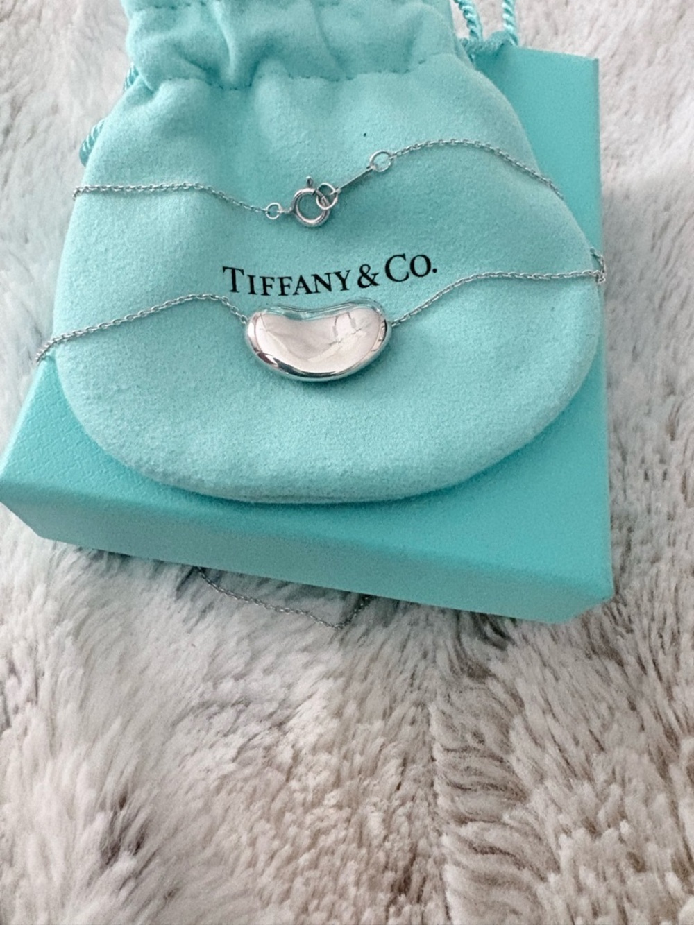 Tiffany & Co. Elsa Peretti® Bean Pendant Necklace - Authentic - Picture 2 of 11